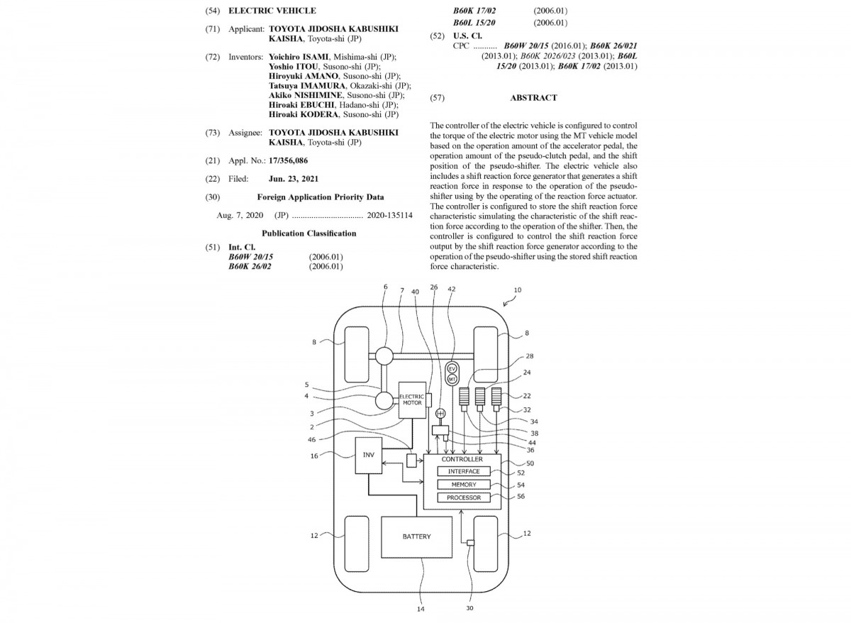 Toyota patents manual transmission with clutch for EVs