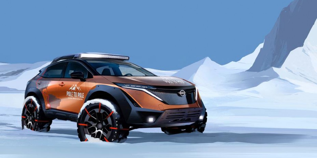 Electric Nissan Ariya to go from North Pole to South Pole - ArenaEV