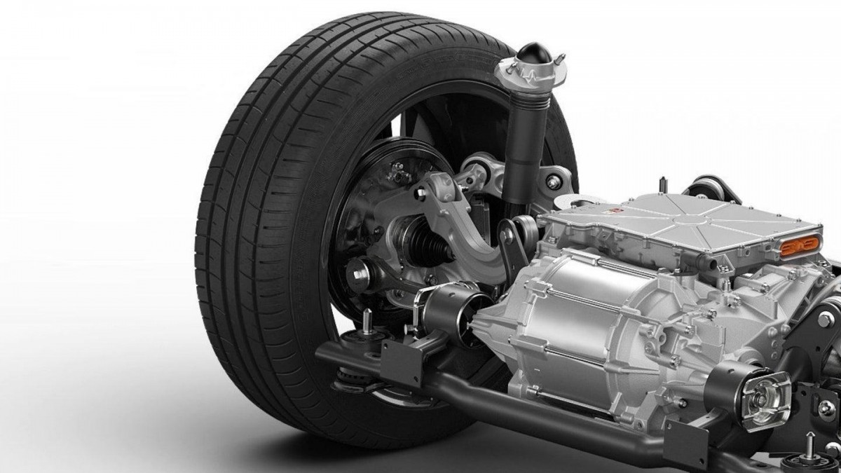 The advanced five link (all transverse) rear suspension of the VW ID family