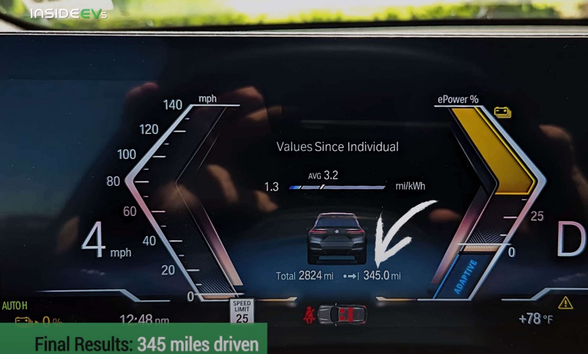 Вот как долго BMW iX может двигаться со скоростью 70 миль в час
