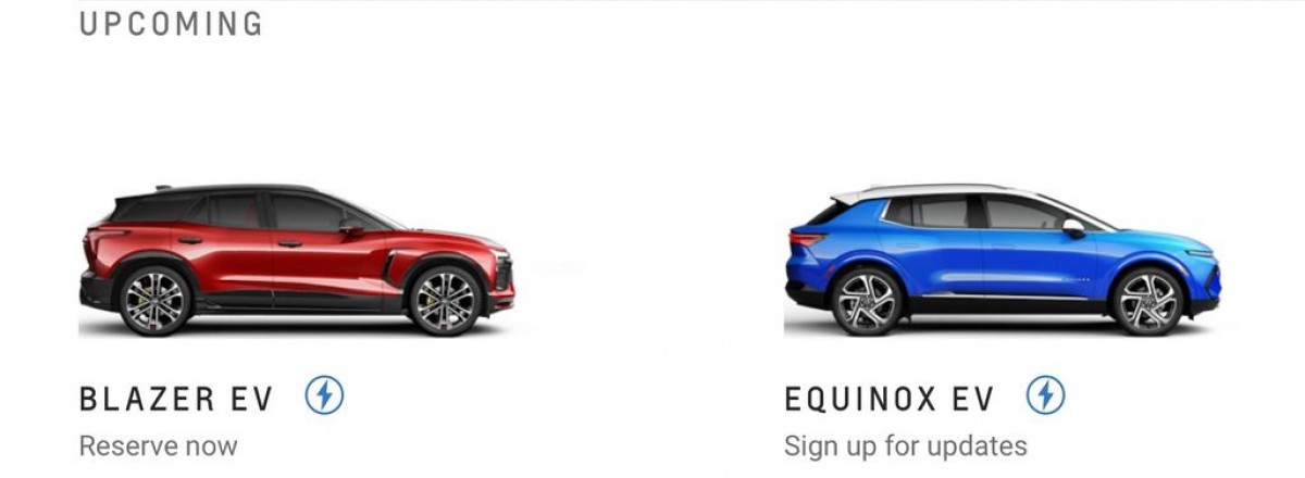 Chevrolet updated its website showing Equinox as \