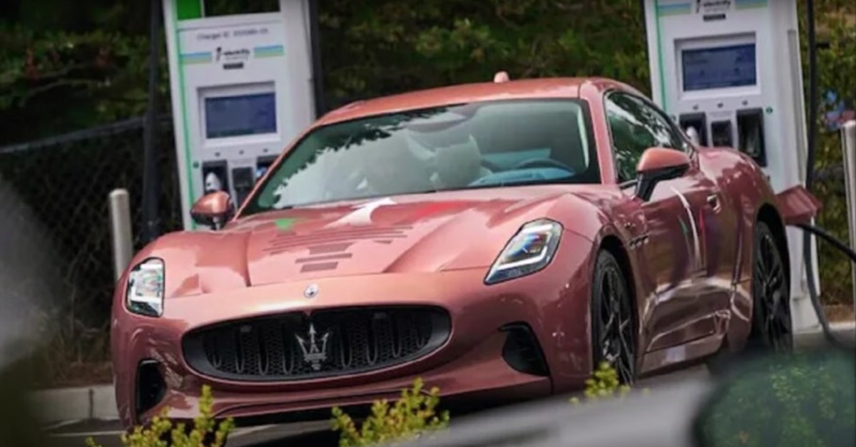 pink maserati electric car charger