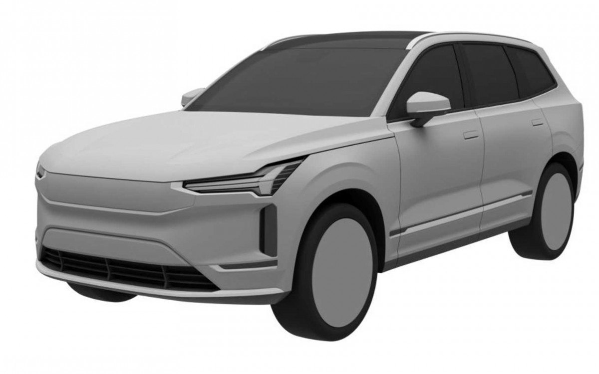 Upcoming Volvo XC90 EV's design surfaces in patent images