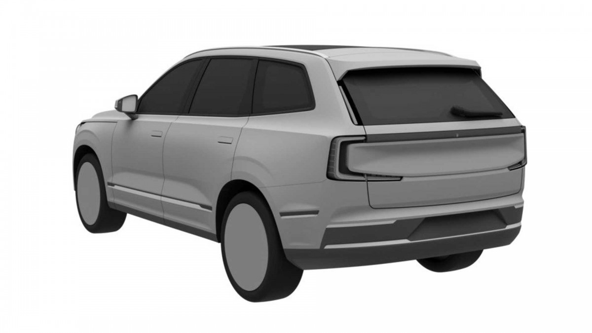 Upcoming Volvo XC90 EV's design surfaces in patent images