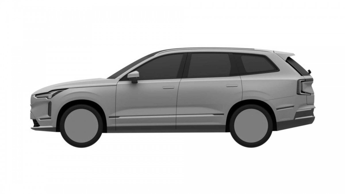 Upcoming Volvo XC90 EV's design surfaces in patent images