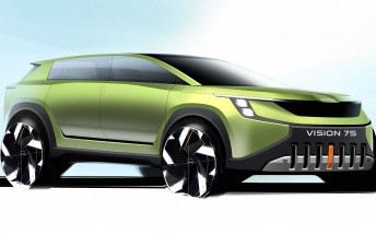 Skoda shows off Vision 7S exterior sketches ahead of the announcement