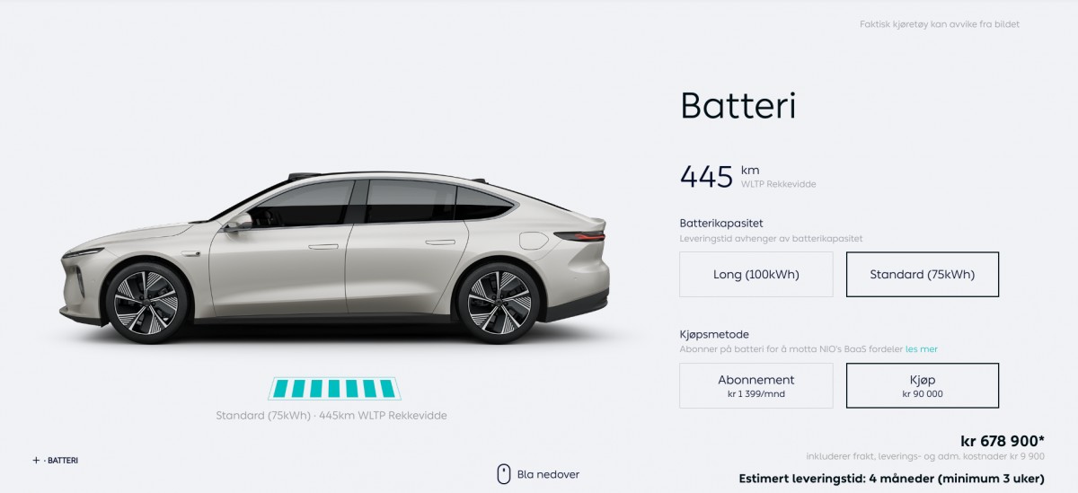 Nio ET7 is cheaper in Norway than in China