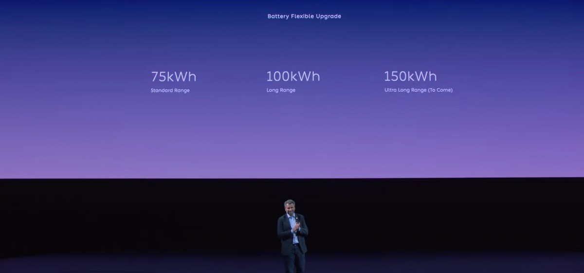 The 150 kWh battery is coming next year
