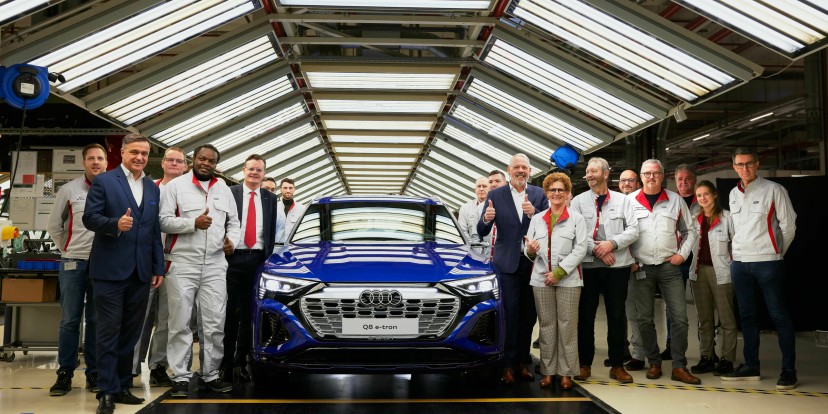 The new Audi Q8 e-tron goes into production in Belgium - ArenaEV