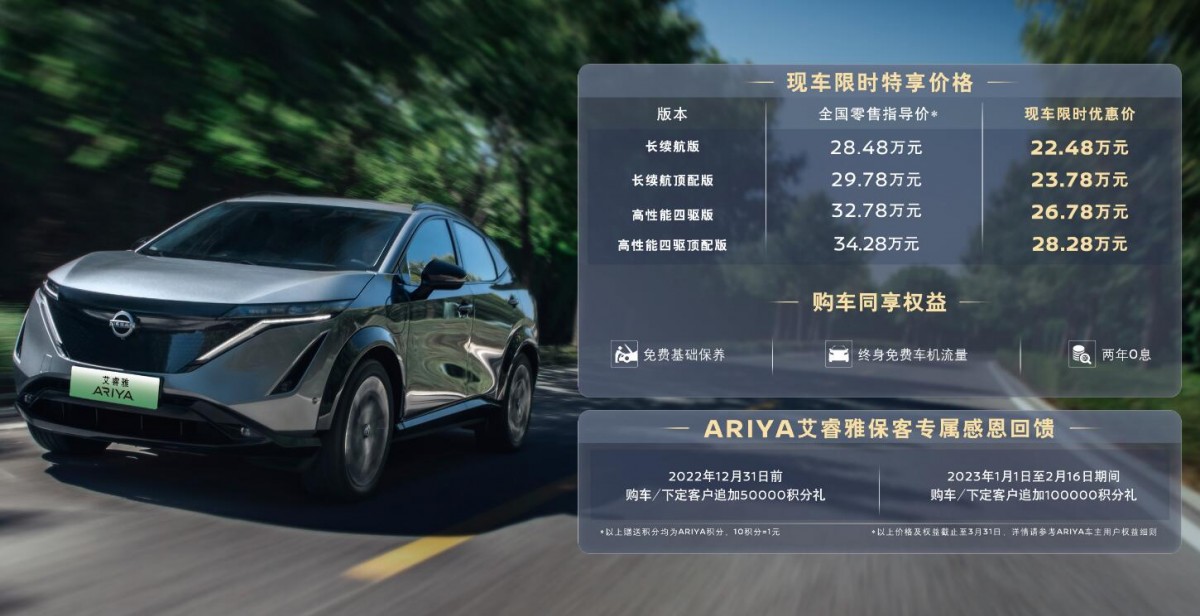 Nissan Ariya gets $8,740 price cut in China