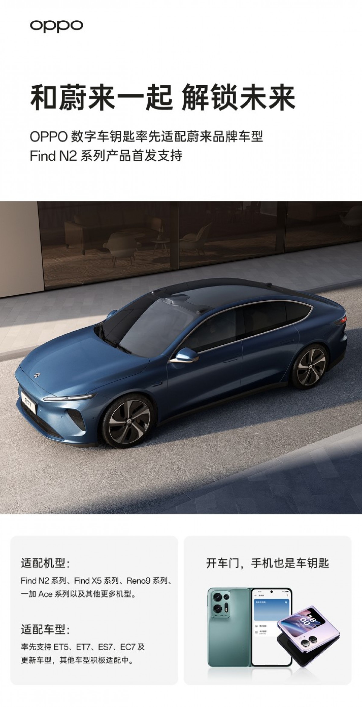 Oppo and Vivo smartphones can be used as keys for Nio electric cars