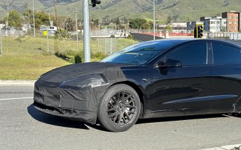 Updated Tesla Model 3 spotted with new wheels