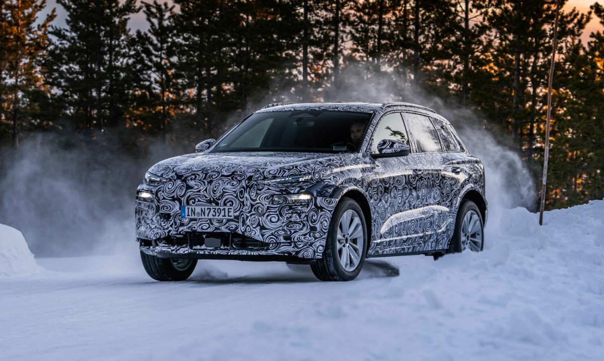 Audi puts the upcoming Q6 e-tron through winter testing