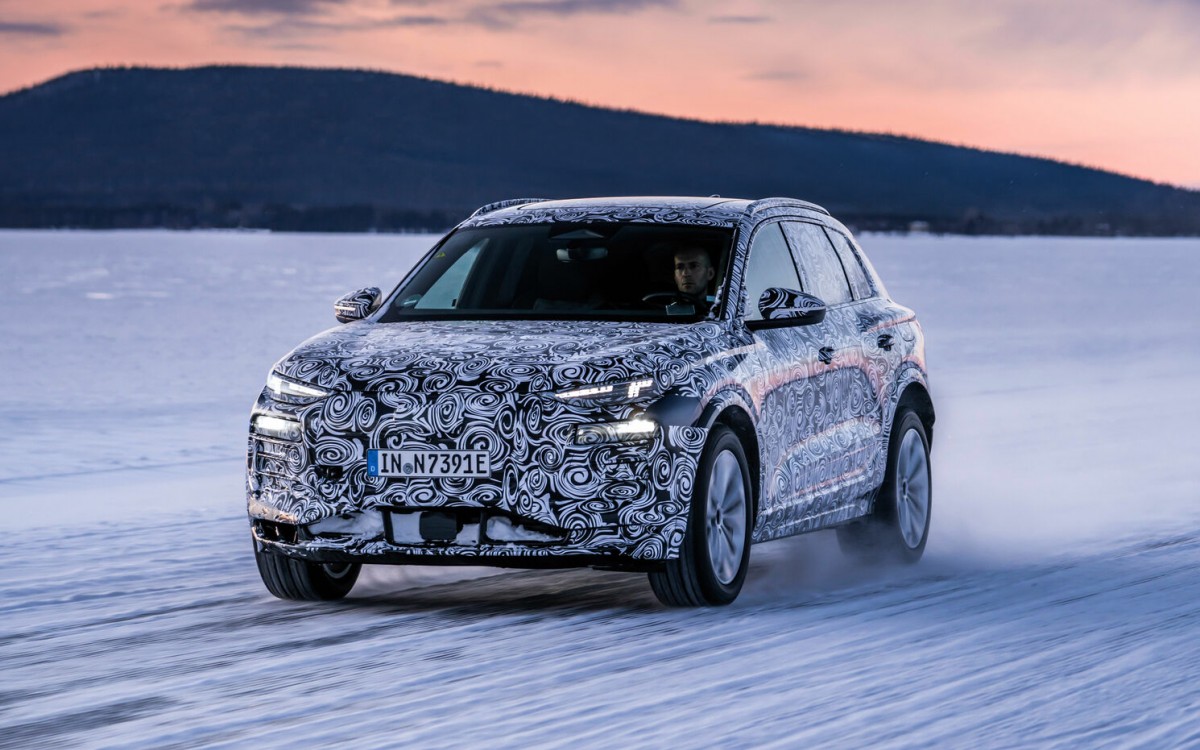 Audi puts the upcoming Q6 e-tron through winter testing