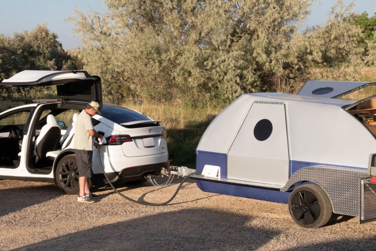 Electrified camping trailer works as EV range extender and home power backup