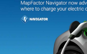 MapFactor Navigator now shows charging stations on your route