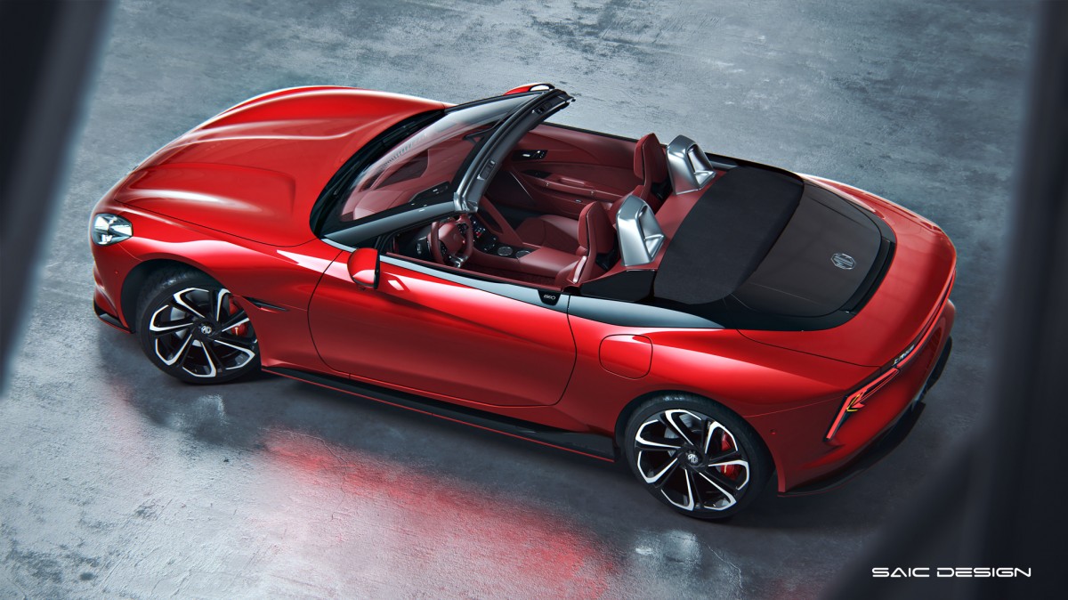MG Cyberster: the 536HP 2-seater convertible with scissor doors is headed to Europe