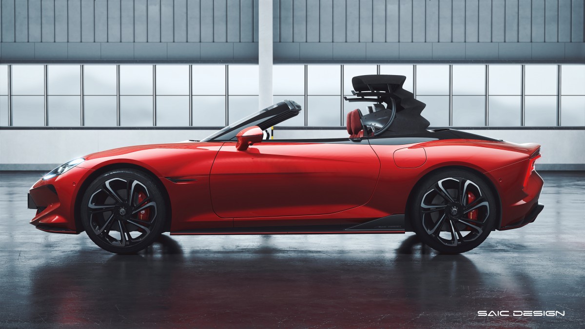 MG Cyberster: the 536HP 2-seater convertible with scissor doors is headed to Europe