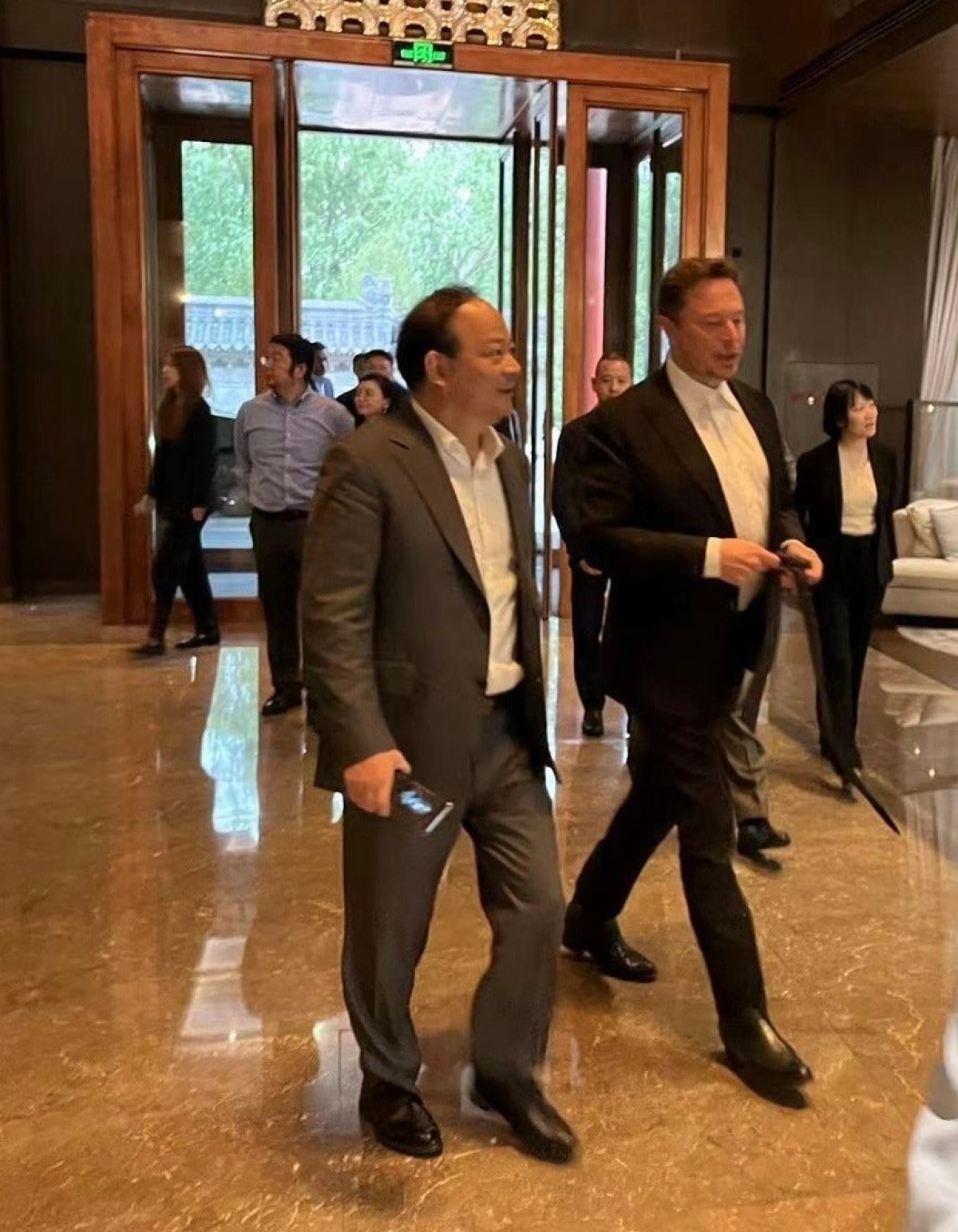 Elon Musk with Robin Zeng, CEO of CATL