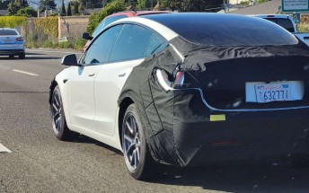 Redesigned Tesla Model 3 spotted in camo, vertical taillights confirmed