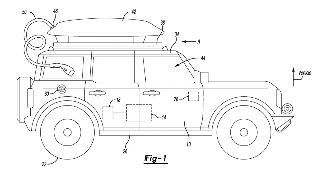 Ford awarded patent for rooftop EV backup battery