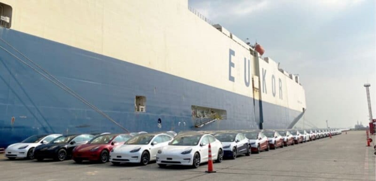 Tesla is China's third biggest vehicle exporter