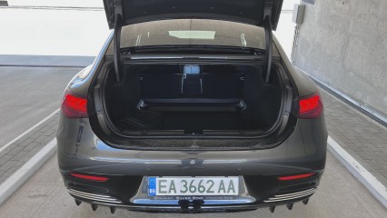 The trunk is big, but usability is limited.