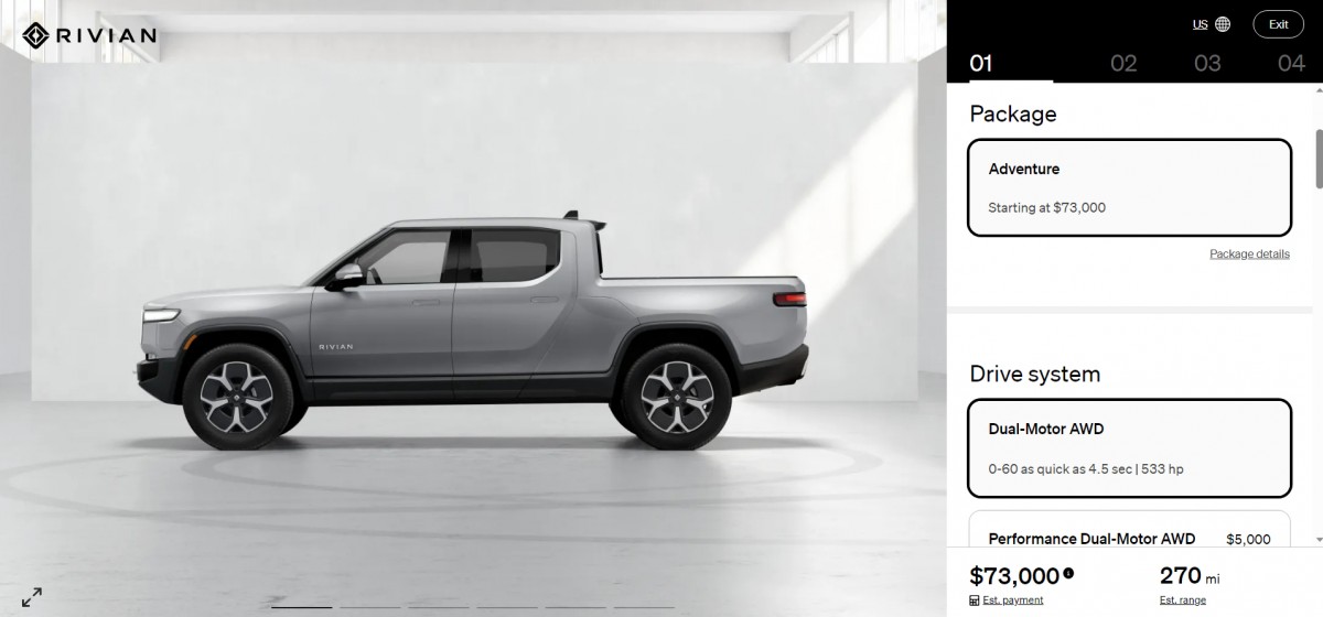 Rivian R1T and R1S get cheaper, dual-motor standard battery pack options