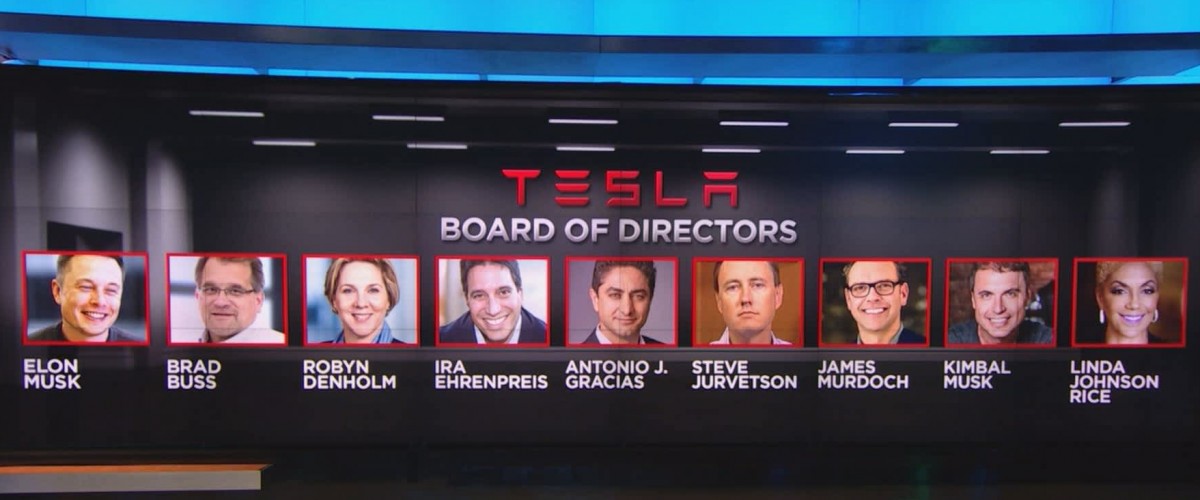 Tesla board of directors in 2018