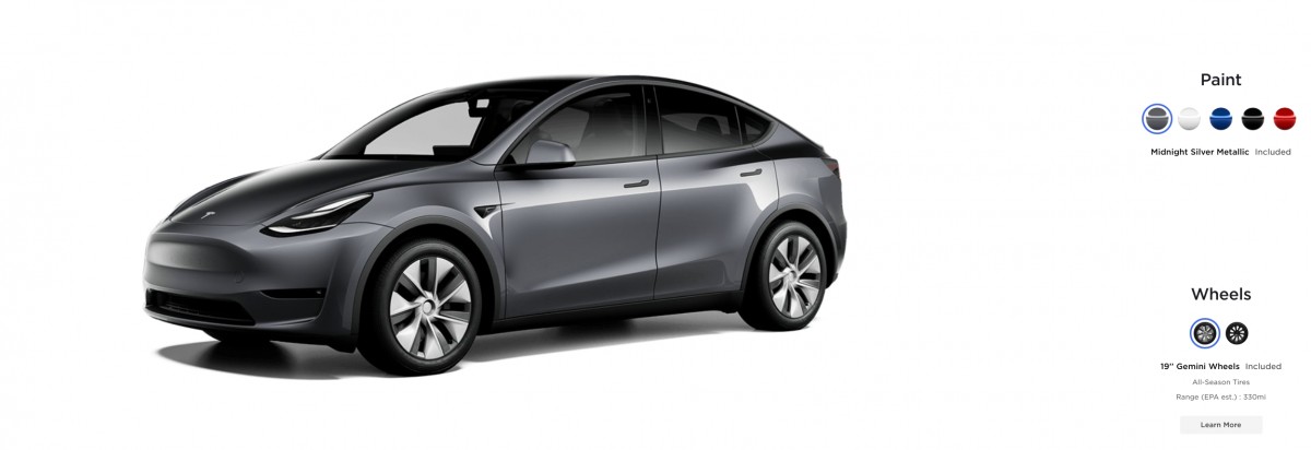Midnight Silver is now standard for Model Y and Model 3 in the US