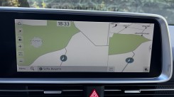 Apple car play works great, while the built-in sat nav is extremely accurate and can show you charging locations.