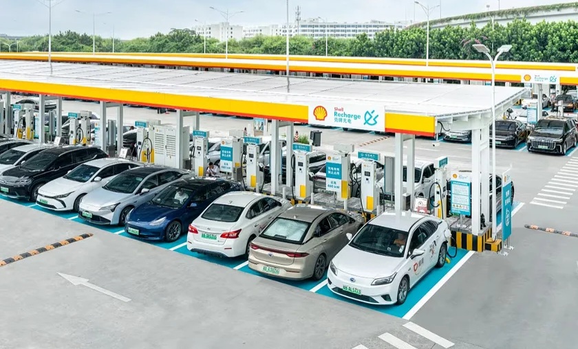 BYD и Shell представили 258-портовую зарядную станцию ​​для электромобилей в Шэньчжэне