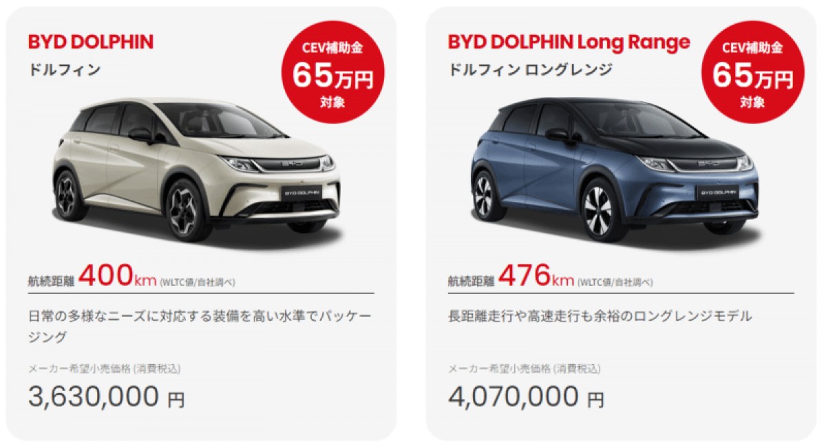 BYD Dolphin officially launches in Japan with $24,500 starting price