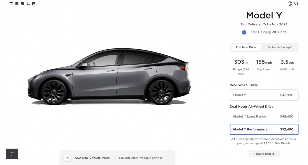 Tesla Model Y Costs