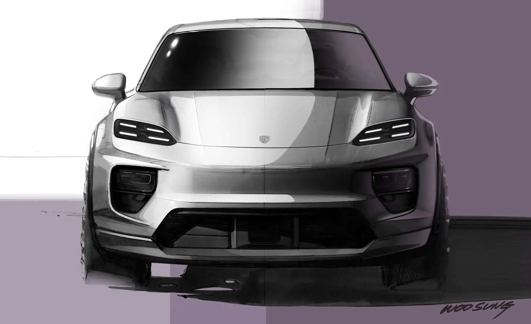 Porsche Macan EV появляется в официальных эскизах дизайна