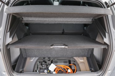 The trunk is decently sized with some smaller storage pockets.