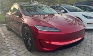Tesla Model 3 Ludicrous version poses for exterior and interior photo shoot