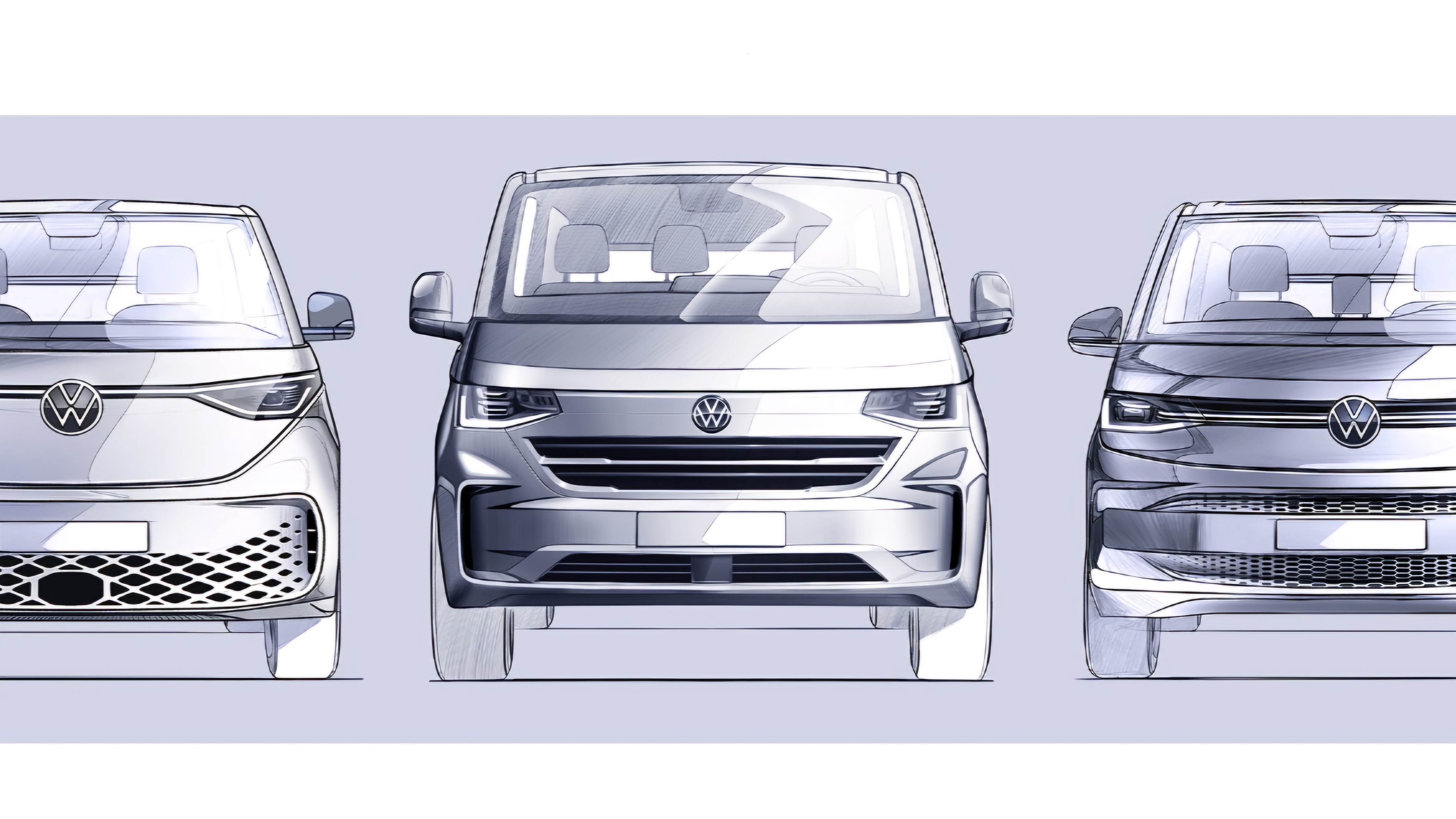 Volkswagen представил электрифицированные Transporter 7-го поколения и Caravelle