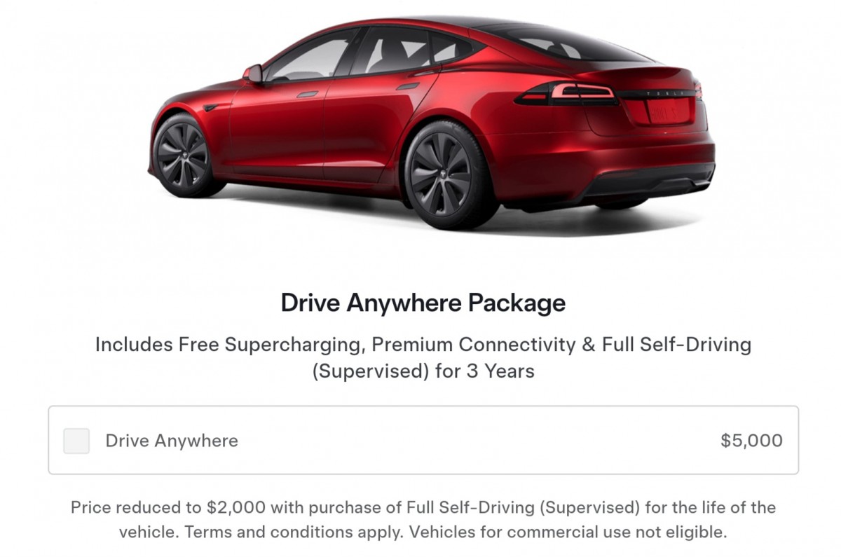 Tesla offers 'Drive Anywhere Package' with Model S and Model X