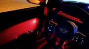 Ambient lighting sets the mood in the Mini Cooper SE.