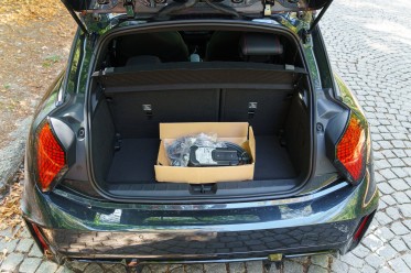 The trunk is expectedly small.