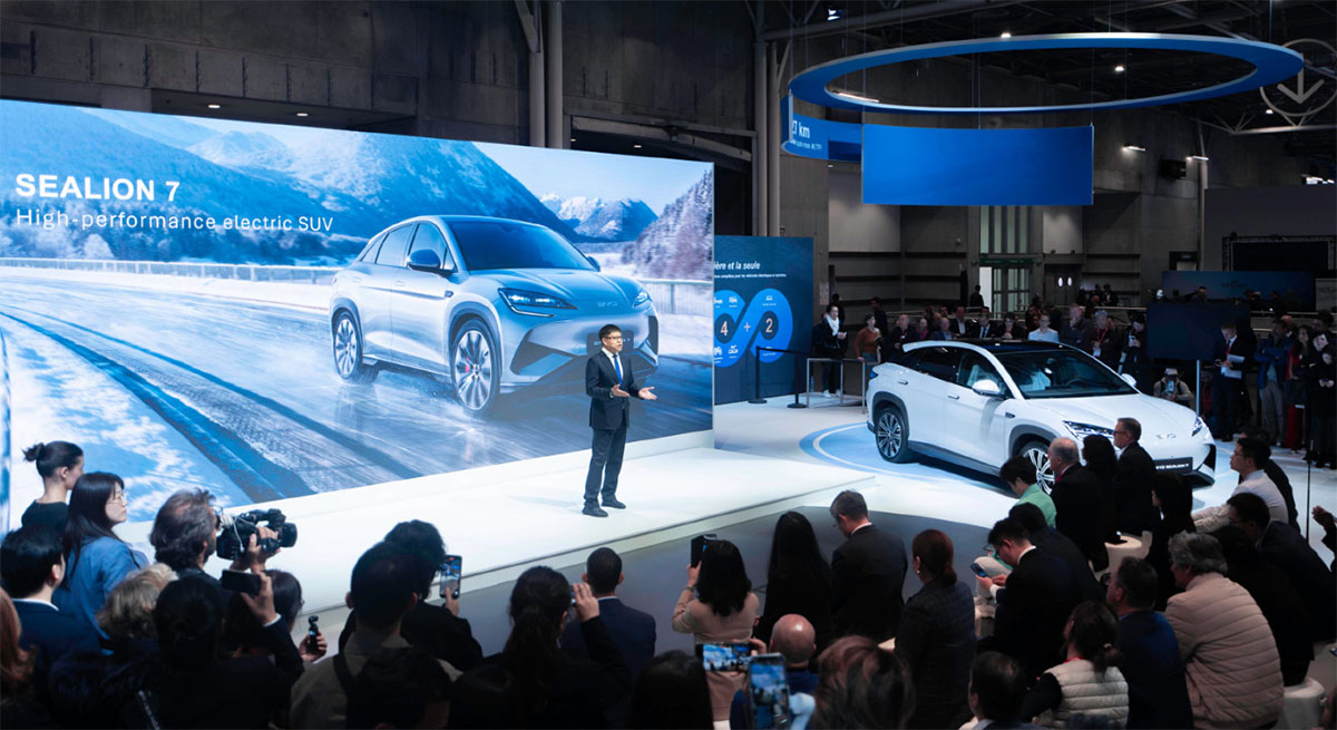 BYD Sealion 7 EV wurde auf dem Pariser Autosalon offiziell vorgestellt