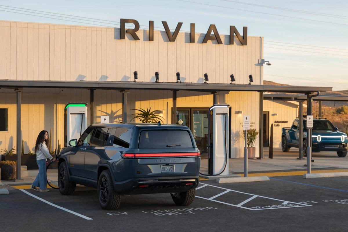 Rivian launches first charger open to other EVs, promises many more this year