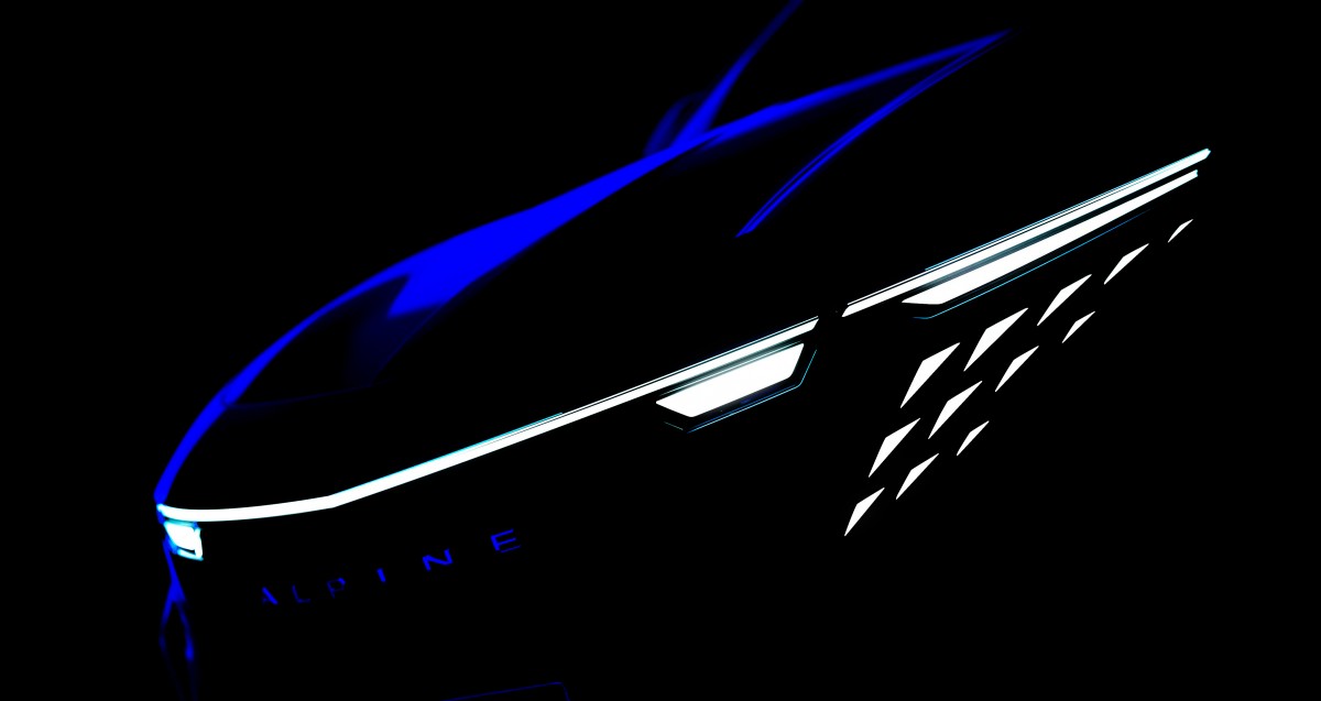 Alpine teases the A390 ahead of its official presentation in May