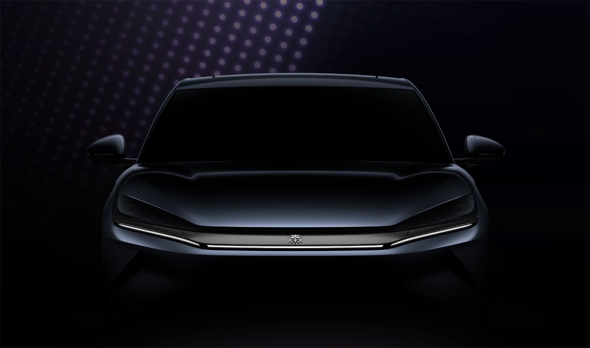 New Qin L EV electric sedan teased by BYD