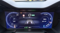 The gauge cluster can display multiple pieces of information.