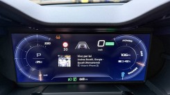 The gauge cluster can display multiple pieces of information.
