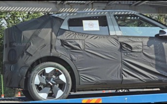 Kia is testing coupe variant of the small EV2 electric SUV