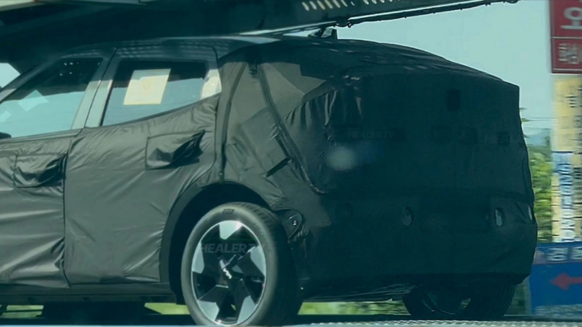 Kia is testing coupe variant of the small EV2 electric SUV