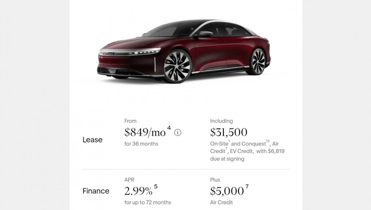 Lucid entices EV shoppers with deepest price cuts to date for the Air sedan